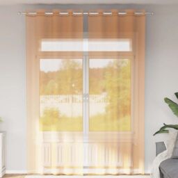 Berkfield Home Voile Curtains with Grommets 2 pcs Orange 140x300 cm
