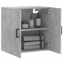 Berkfield Home Wall Cabinet Concrete Grey 60x31x60 cm Engineered Wood - Size: 60 x 31 x 60 cm - thumbnail 4