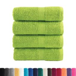 Berkfield Home Premium Soap Towels SOLUND 4 pcs Apple Green 30x30 cm 600 gsm