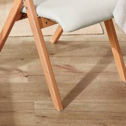 SoBuy Ergonomic Backrest Folding Wooden Chair - No Assembly in Off-White - thumbnail 8