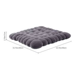 Kelvenix Milk Velvet Cookies-Grey 7cm Thick Cotton Seat Cushion Mat in Grey - Size: 100 cm x 190 cm - thumbnail 2