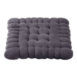 Kelvenix Milk Velvet Cookies-Grey 7cm Thick Cotton Seat Cushion Mat in Grey - Size: 100 cm x 190 cm