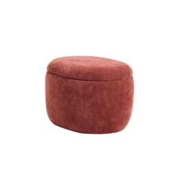 Nordlys Pouf de Salon Coffee Table with Storage Wood in Red - thumbnail 8