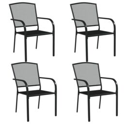 Berkfield Home 5 Piece Garden Dining Set Anthracite Steel - thumbnail 4