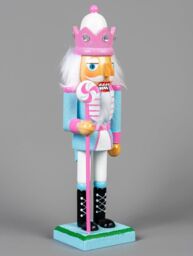 Shatchi 25cm Pink Wooden Nutcrackers Soldiers King Drummer Christmas Ornament 4pcs Set - thumbnail 5