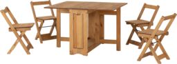 Seconique Santos Butterfly Dining Set (x4 Chairs) Natural Wax - thumbnail 3