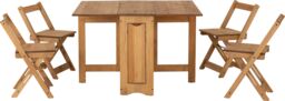 Seconique Santos Butterfly Dining Set (x4 Chairs) Natural Wax - thumbnail 2
