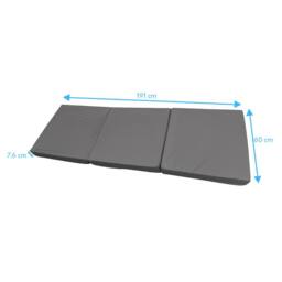 House of Home Fold-Out Z Bed Single Size Chair-Bed Folding Guest Sofa Dark Grey - thumbnail 5