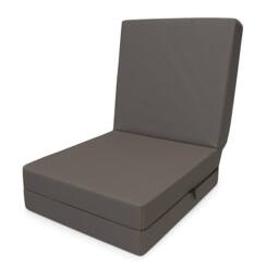 House of Home Fold-Out Z Bed Single Size Chair-Bed Folding Guest Sofa Dark Grey - thumbnail 6