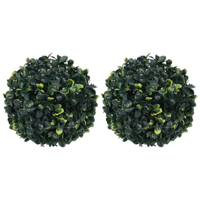 Berkfield Home Artificial Boxwood Balls 2 pcs 22 cm in Green - image 1