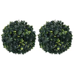 Berkfield Home Artificial Boxwood Balls 2 pcs 22 cm in Green - thumbnail 1