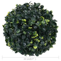 Berkfield Home Artificial Boxwood Balls 2 pcs 22 cm in Green - thumbnail 4