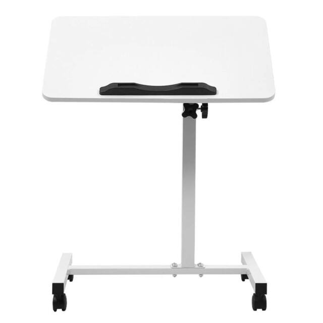 NESTLUNE White Adjustable Height Over Bed Table Hospital Sofa Table - Size: 100 cm x 15 cm - image 1