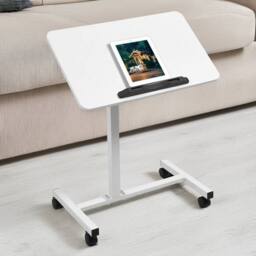 NESTLUNE White Adjustable Height Over Bed Table Hospital Sofa Table - Size: 100 cm x 15 cm - thumbnail 5