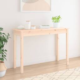 Berkfield Home Beautiful Console Table 110x40x75 cm Solid Wood Pine in Light Tan - Size: 110 x 40 x 75 cm