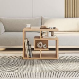 Decortie Labirent' Modern Coffee Table 4-Tier Maze Design 45cm in Natural - Size: 1 Pack - thumbnail 1