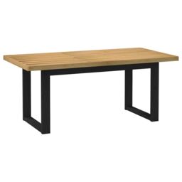 Berkfield Home Dining Table NOAIN U-Shaped Legs 180x90x75 cm Solid Wood Pine in Brown - Size: 180 x 90 x 75 cm - thumbnail 6