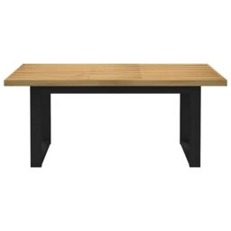 Berkfield Home Dining Table NOAIN U-Shaped Legs 180x90x75 cm Solid Wood Pine in Brown - Size: 180 x 90 x 75 cm - thumbnail 4