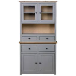 Berkfield Home Highboard Grey 93x40.5x180 cm Solid Pine Panama Range - thumbnail 3