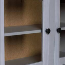 Berkfield Home Highboard Grey 93x40.5x180 cm Solid Pine Panama Range - thumbnail 5