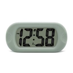 Acctim Silicone Digital Alarm Clock Smartlite® Crescendo Alarm Easy Read Jumbo Display Silicone Case in Pale Green