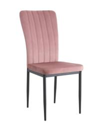 MCC Direct Set of 2 Velvet Dining Chairs Padded Upholstered Accent Chair Elle in Pink - thumbnail 4