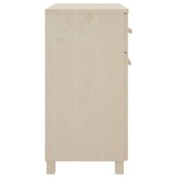 Berkfield Home Sideboard HAMAR Honey Brown 79x40x80 cm Solid Wood Pine in Light Beige - Size: 79 x 40 x 80 cm - thumbnail 4