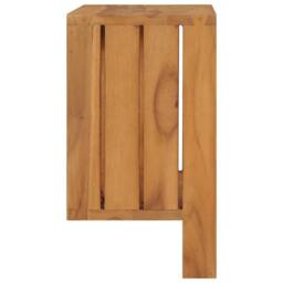 Berkfield Home Rustic Wall-mounted Towel Rack 35x20x35 cm Solid Teak Wood in Brown - Size: 35 x 20 x 35 cm