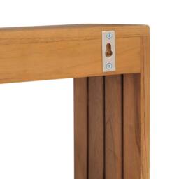 Berkfield Home Rustic Wall-mounted Towel Rack 35x20x35 cm Solid Teak Wood in Brown - Size: 35 x 20 x 35 cm - thumbnail 5