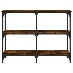 Berkfield Home Console Table Smoked Oak 100x29x75 cm Engineered Wood in Brown - Size: 100 x 29 x 75 cm - thumbnail 4