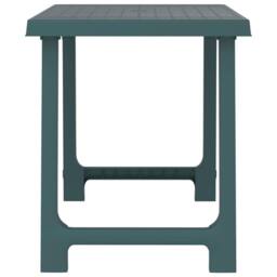 Berkfield Home Beautiful Camping Table Green 79x56x64 cm PP Wooden Look - Size: 79 x 56 x 64 cm - thumbnail 4