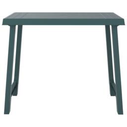Berkfield Home Beautiful Camping Table Green 79x56x64 cm PP Wooden Look - Size: 79 x 56 x 64 cm - thumbnail 1