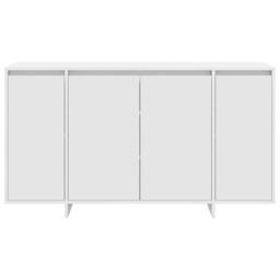 Berkfield Home White White Sideboard White Wood 135 x 41 x 75 cm White Sideboard - thumbnail 6