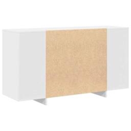 Berkfield Home White White Sideboard White Wood 135 x 41 x 75 cm White Sideboard - thumbnail 8