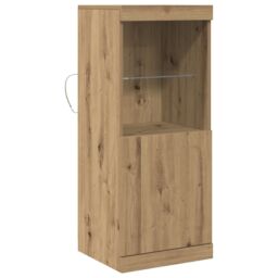 Berkfield Home Sideboard with LED Lights Artisan Oak 41x37x100 cm in Brown - Size: 41 x 37 x 100 cm - thumbnail 2