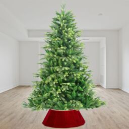 Shatchi 26.8Inch Christmas Tree Skirt Foldable Velvet Xmas Tree Stand Base Cover Collar Trunk Basket Ring for Tree Decorations - Size: 1 Pack - thumbnail 3