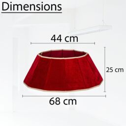 Shatchi 26.8Inch Christmas Tree Skirt Foldable Velvet Xmas Tree Stand Base Cover Collar Trunk Basket Ring for Tree Decorations - Size: 1 Pack - thumbnail 4