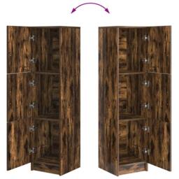 Berkfield Home Smoked Oak Sideboard Smoked oak Wood Large Smoked Oak Sideboard in Brown - thumbnail 9