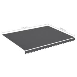 Berkfield Home Replacement Fabric for Awning Anthracite 4.5x3.5 m in Black - thumbnail 6