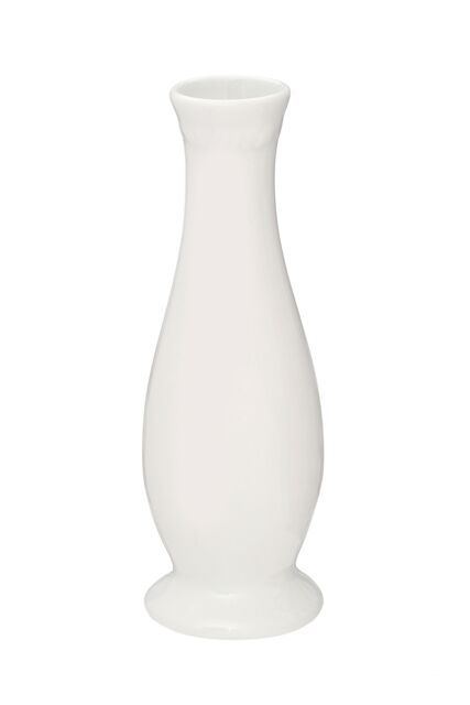 Orsina Minimalist Shape White Curved Vase, Elegant Porcelain Vase For Living Room, High Quality Flower Vase - image 1