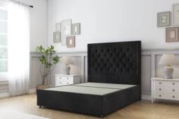 "Comfort Beds Rio Naples Divan Set 2 Drawers-54"" Headboard in Black - Size: Small Double" - thumbnail 3