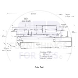 Furnishings For Less UK Miami Grey Fabric Reversible L Shaped Corner Sofa Bed with Storage & Headrests 3-4 Seater - thumbnail 4