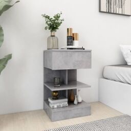 Berkfield Home Bedside Cabinets 2 pcs Concrete Grey 40x35x65 cm - Size: 40 x 35 x 65 cm - thumbnail 2