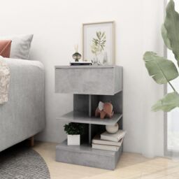 Berkfield Home Bedside Cabinets 2 pcs Concrete Grey 40x35x65 cm - Size: 40 x 35 x 65 cm - thumbnail 3