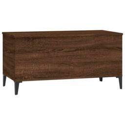Berkfield Home Decorative Coffee Table Brown Oak 90x44.5x45 cm Engineered Wood - thumbnail 6