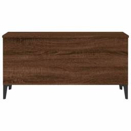 Berkfield Home Decorative Coffee Table Brown Oak 90x44.5x45 cm Engineered Wood - thumbnail 7