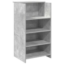 Berkfield Home Reception Desk Concrete Grey 155x50x103.5 cm Engineered Wood - thumbnail 8