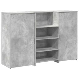 Berkfield Home Reception Desk Concrete Grey 155x50x103.5 cm Engineered Wood - thumbnail 2