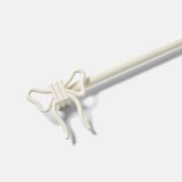 OHS Bow Finial Curtain Pole Extendable 16mm Metal End Rod in Cream - Size: 120 cm - 210 cm - thumbnail 2