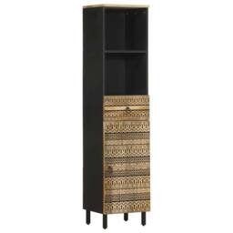Berkfield Home 5 Piece Bathroom Furniture Set Solid Wood Mango in Brown - thumbnail 4